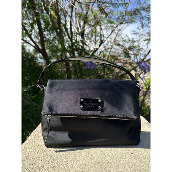 Kate Spade New York Highland Place Mini Maria Crossbody Nylon Black Handle Purse - Picture 10 of 10